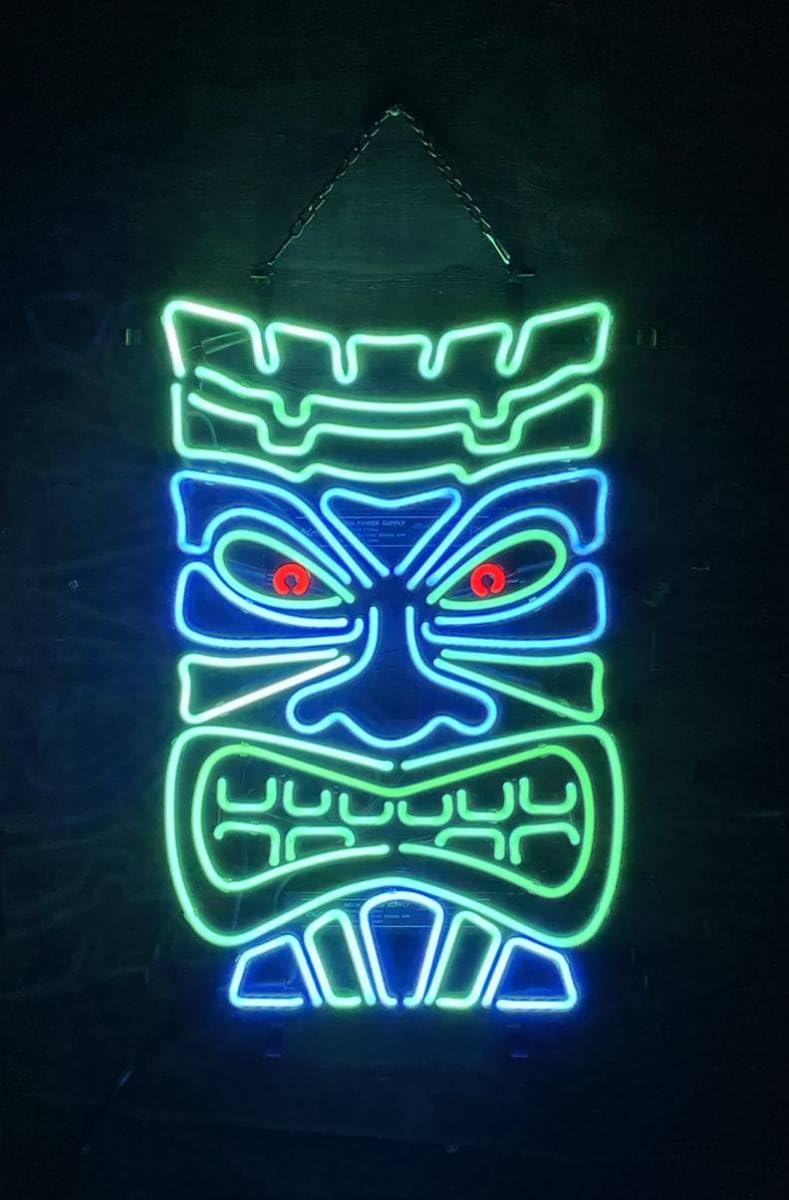 Amazon | ティキ ネオン 看板 TIKI BAR ハワイ ネオン管 ホットロッド